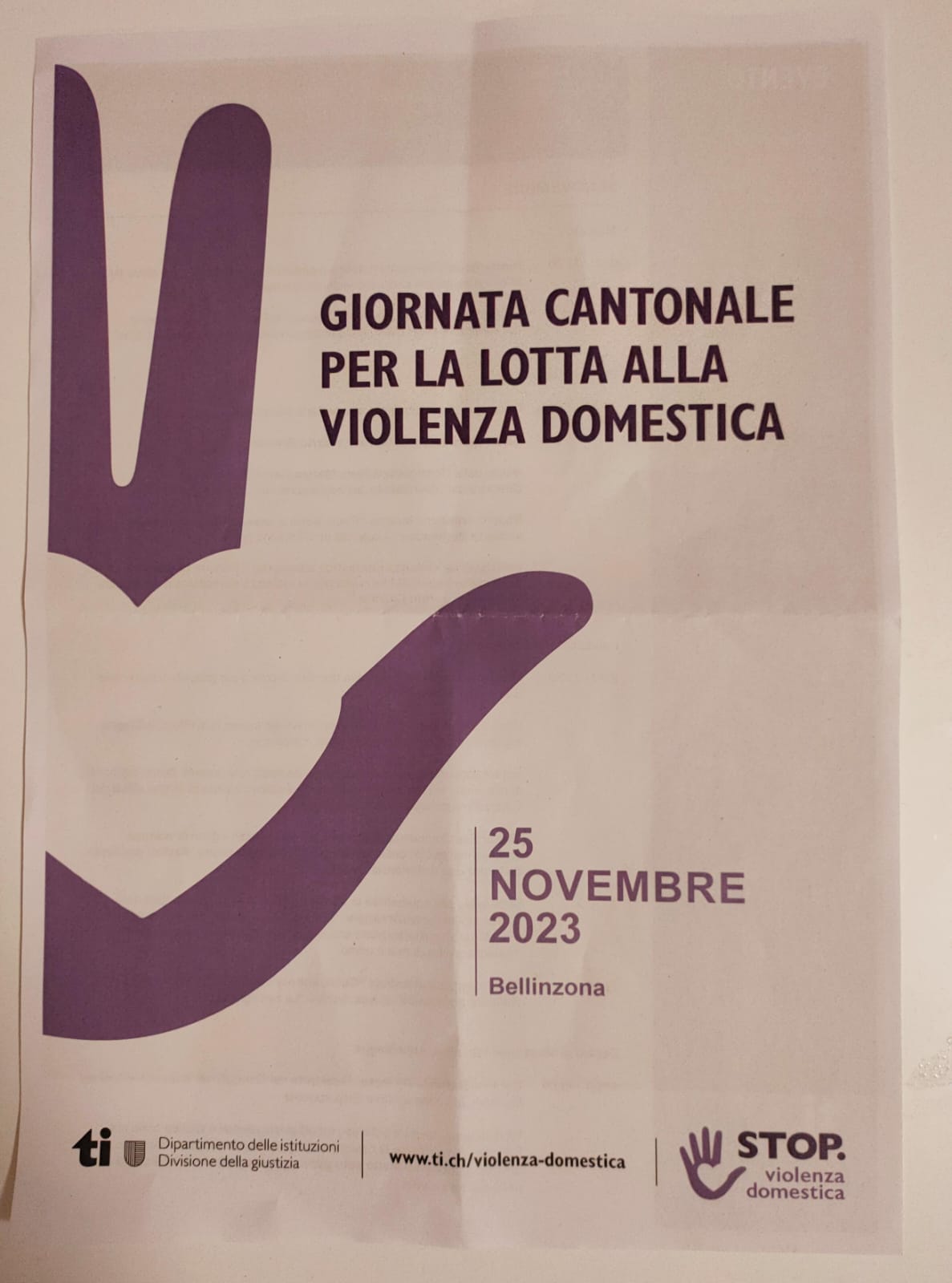 La Giornata Cantonale per la lotta alla violenza domestica 2023