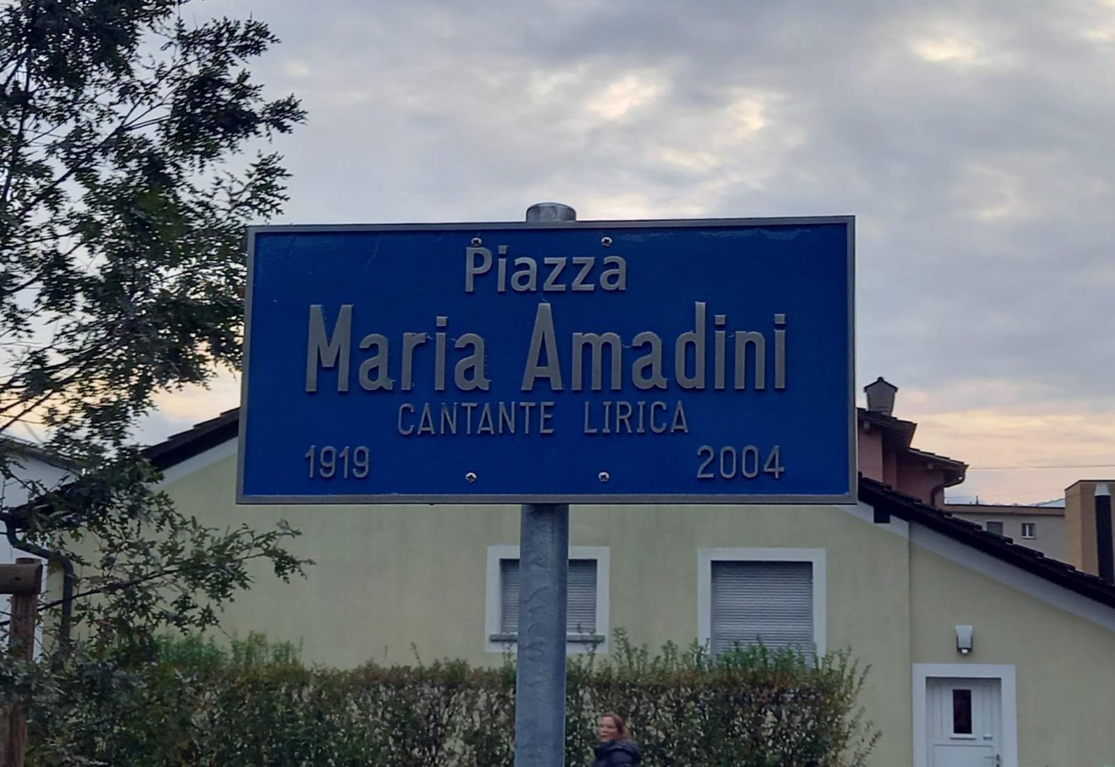 Nata la Piazza dedicata a Maria Amadini